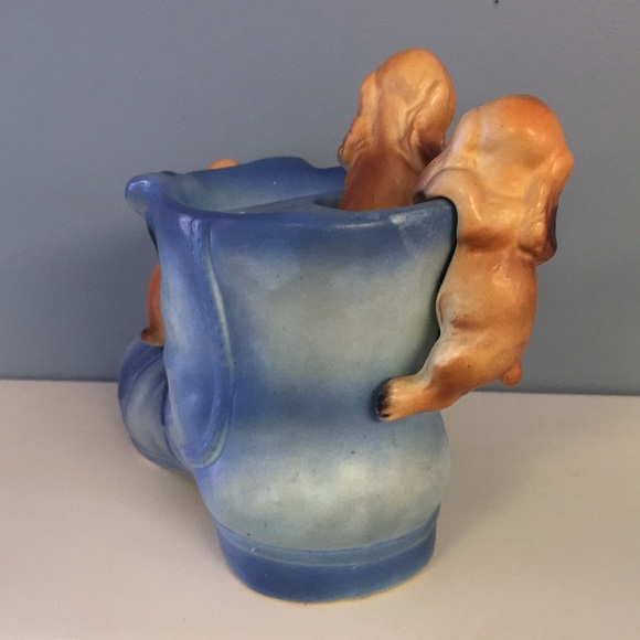 VINTAGE Lipper and Mann Basset Hounds Old Shoe Bank- BLUE - Picture 5 of 12